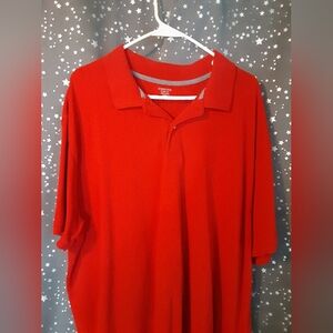 Men's St. John's Bay Vibrant Red Heritage Polo Shirt Size XXL